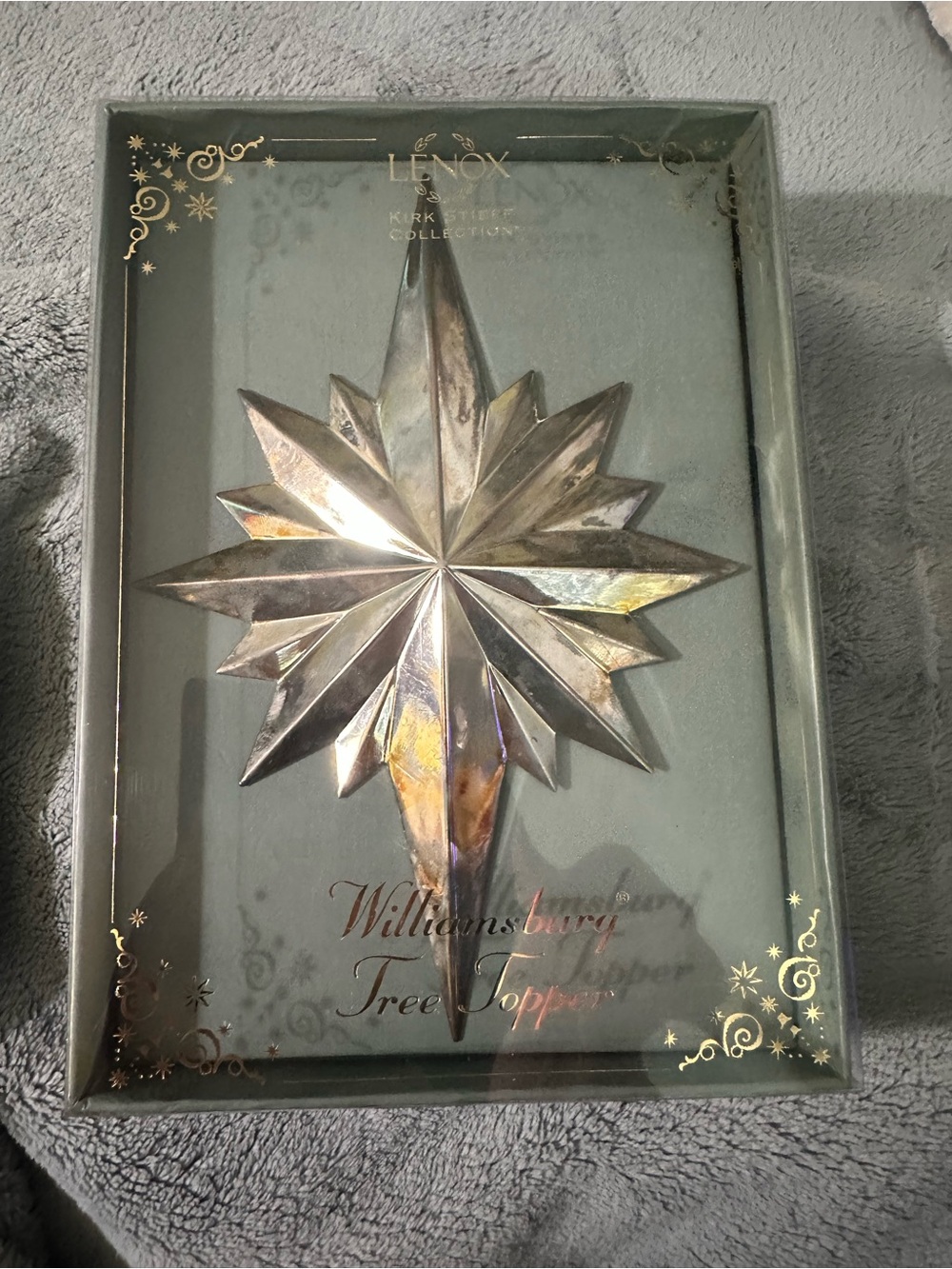 Lenox Silver Iridescent Star Tree Topper